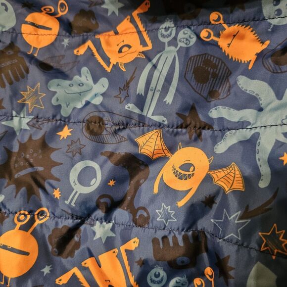 TUCKER + TATE Boys Reversible High Pile Fleece Hooded Jacket Size 5 Blue - Picture 5 of 9